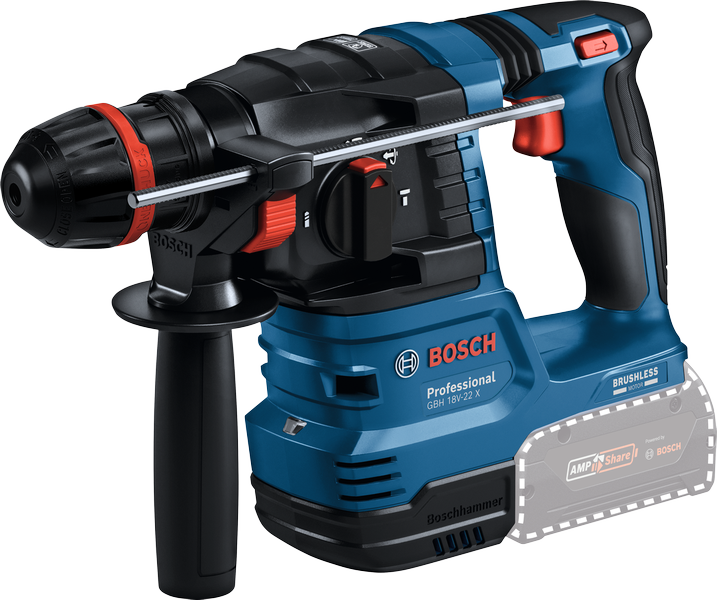 Bosch GBH 18V-22 X สว่านโรตารี่ไร้สายพร้อม ONECHUCK.