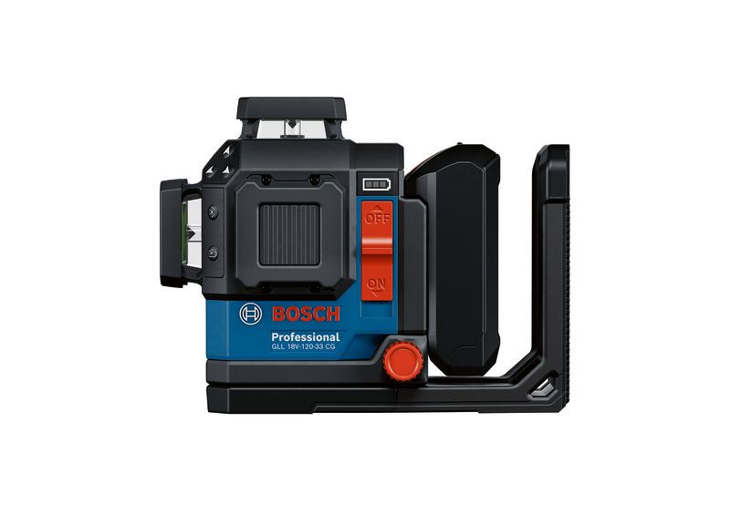 เครื่องมือปรับระดับเลเซอร์ Bosch GLL 18V-120-33 CG ใช้พลังงานจากแบตเตอรี่.