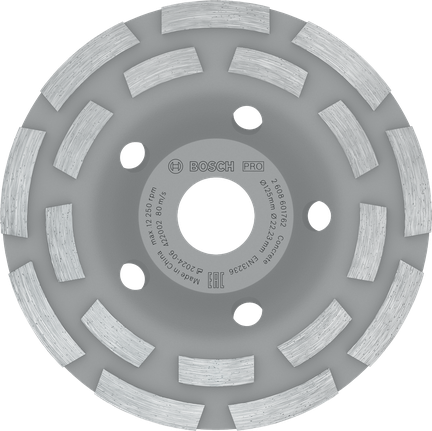 หัวเจียรคอนกรีต Bosch PRO 125 มม. สำหรับการเจียรพื้นผิว.