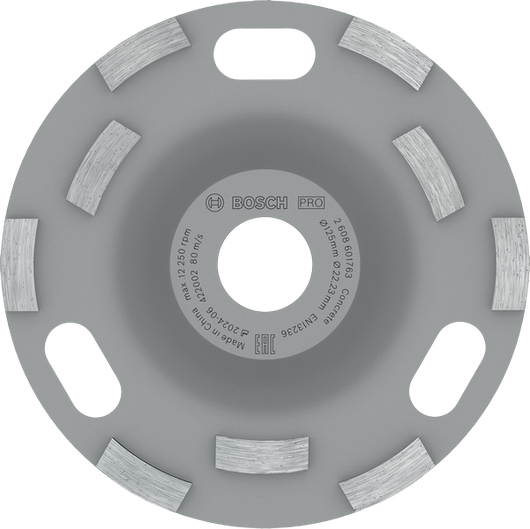 หัวเจียรคอนกรีต Bosch PRO ขนาด 125 มม. สำหรับเครื่องเจียรไฟฟ้า