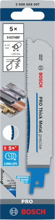 ชุดใบเลื่อยโลหะสองชั้น Bosch PRO สำหรับโลหะหนา รุ่น S937HBF (Precision Bi-metal)