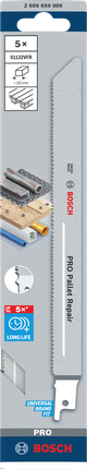 ใบเลื่อย Bosch PRO Pallet Repair S1132VFR แพ็ค 5 ชิ้น.