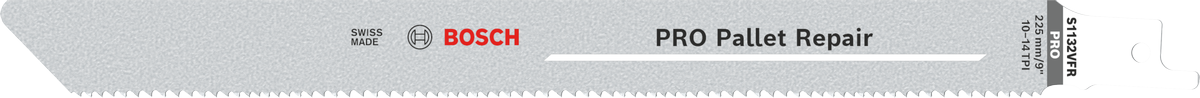 ใบมีด Bosch PRO Pallet Repair S1132VFR พร้อมฟันแบบต่างๆ.
