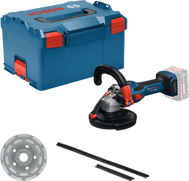 เครื่องเจียผนัง Bosch GBR 18V-15 S พร้อมกล่องและอุปกรณ์เสริม.