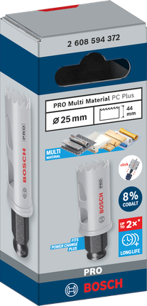 ดอกเจาะคว้าน PRO Multi Material PC Plus, 25 มม. ใบเลื่อยเจาะรู Bosch PRO Multi Material ขนาด 25 มม.