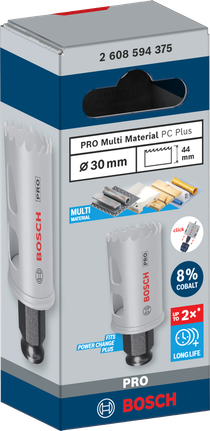 ดอกเจาะคว้าน PRO Multi Material PC Plus, 30 มม. ใบเลื่อยเจาะรู Bosch PRO Multi Material ขนาด 30 มม.