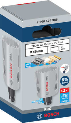 ดอกเจาะคว้าน PRO Multi Material PC Plus, 46 มม. ใบเลื่อยเจาะรู Bosch PRO Multi Material ขนาด 46 มม.