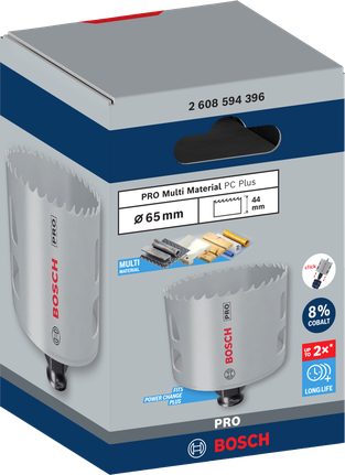 ดอกเจาะคว้าน PRO Multi Material PC Plus, 65 มม. ใบเลื่อยเจาะรู Bosch PRO Multi Material ขนาด 65 มม.