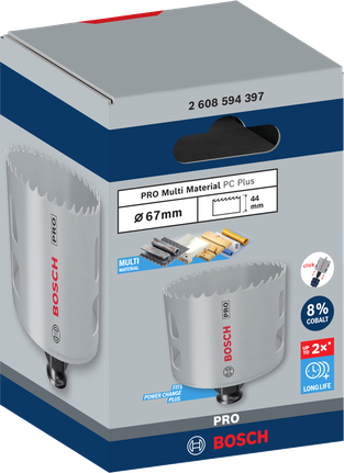 ดอกเจาะคว้าน PRO Multi Material PC Plus, 67 มม. ใบเลื่อยเจาะรู Bosch 67mm PRO Multi Material.