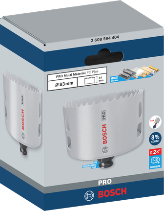 ดอกเจาะคว้าน PRO Multi Material PC Plus, 83 มม. ใบเลื่อยเจาะรู Bosch 83 มม. PRO Multi Material.