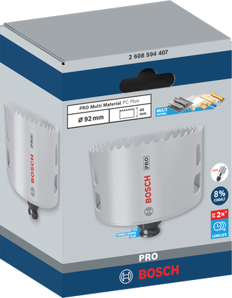 ดอกเจาะคว้าน PRO Multi Material PC Plus, 92 มม. ใบเลื่อยเจาะรู Bosch PRO Multi Material ขนาด 92 มม.