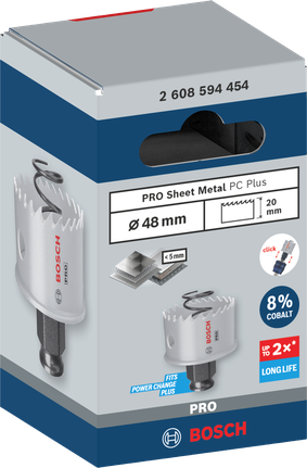 ดอกเจาะคว้าน PRO Sheet Metal PC Plus, 48 มม. Bosch PRO Sheet Metal PC Plus ดอกเจาะหลุม 48 มม.