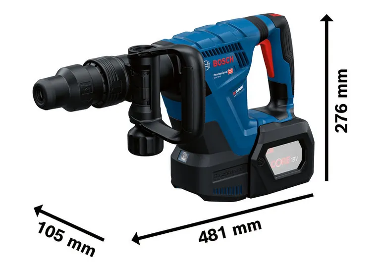 Bosch GSH 18V-5 เครื่องสกัดคอนกรีตไร้สายพร้อมระบบ SDS max.