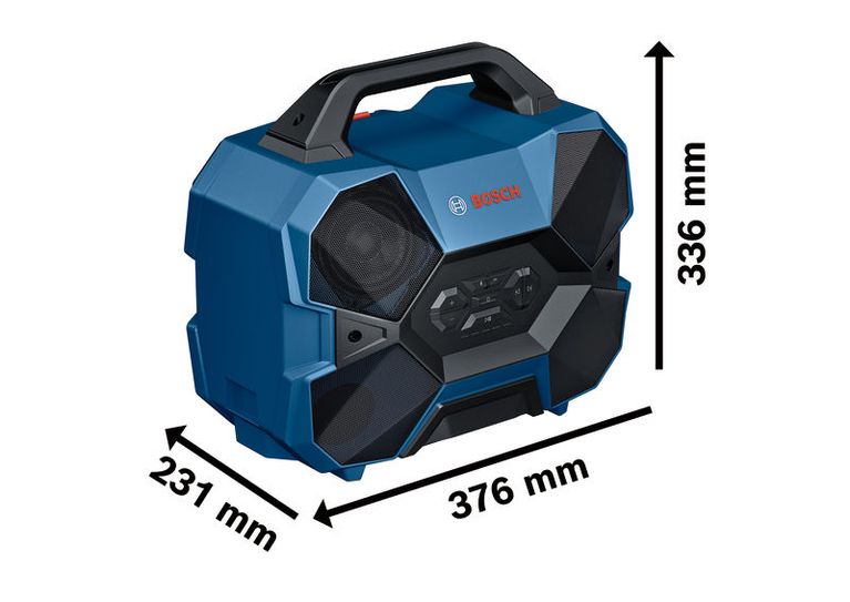 วิทยุ Bosch GPB 18V-6 C ที่มีดีไซน์กะทัดรัด.