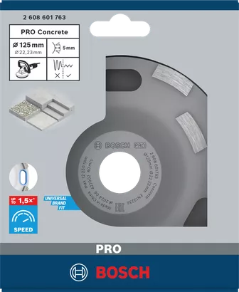 หัวเจียรคอนกรีต Bosch PRO 125มม. 22.23มม.