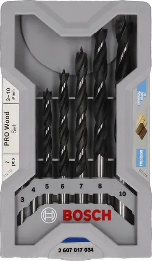 ชุดดอกสว่าน PRO Wood Brad Point ชุดดอกสว่านเจาะไม้ Bosch PRO Wood 7 ชิ้น.