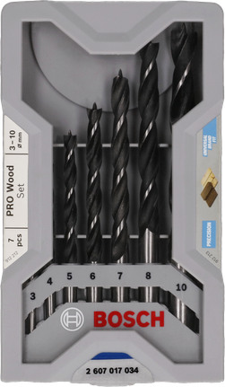ชุดดอกสว่านเจาะไม้ Bosch PRO Wood 7 ชิ้น.