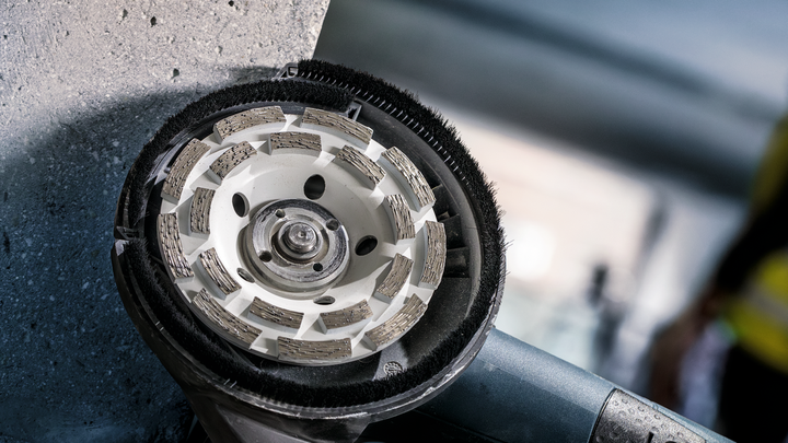 ล้อเจียรเพชรสำหรับขัดผนังคอนกรีต