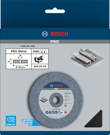 ใบเจียรโลหะ Bosch PRO 150×20×20 มม. G60.
