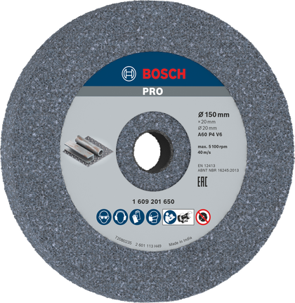 ใบเจียรโลหะ Bosch PRO 150 x 20 x 20 มม. G60.