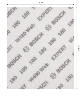 Bosch EXPERT W480 แผ่นขัดมือ 115x140mm G180.