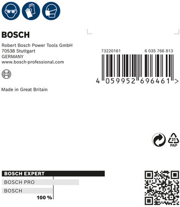 Bosch EXPERT W480 แผ่นขัดมือ 1/4 นิ้ว.