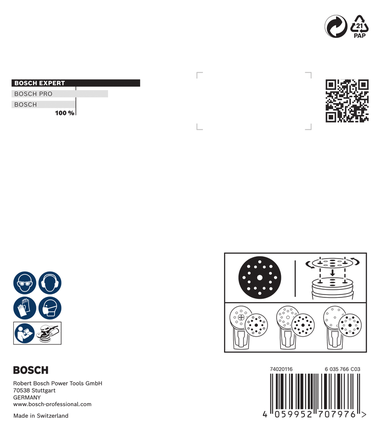 แผ่นขัด Bosch EXPERT O780 125 มม. G60.