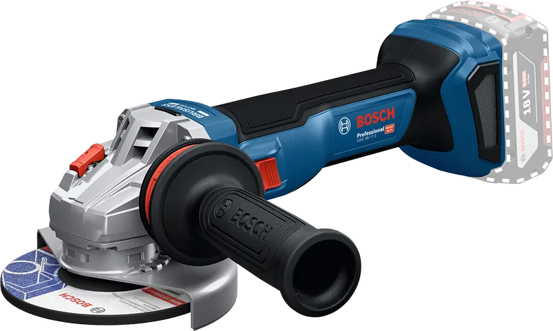 เครื่องเจียรไร้สาย Bosch GWS 18V-11 พร้อมด้ามจับด้านข้าง.