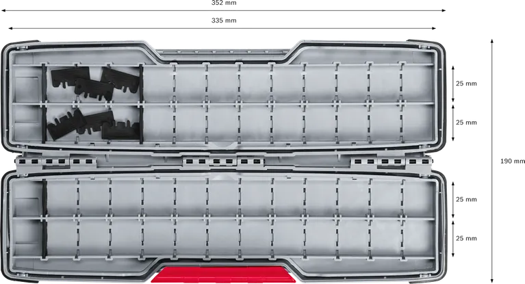 กล่องเก็บอุปกรณ์เสริม Bosch PRO Tough Box ขนาดใหญ่ พร้อมที่กั้นภายใน