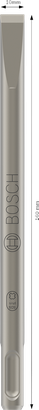 ดอกสกัดแบน Bosch PRO SDS plus-4C 10 x 160 มม.
