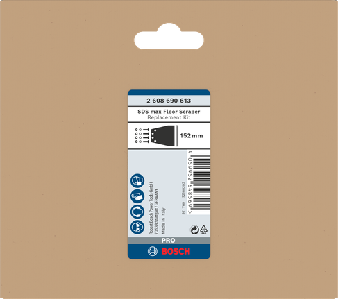 ชุดเปลี่ยนเครื่องขูดพื้น Bosch PRO SDS max 152 มม.