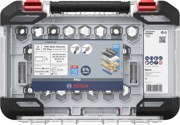 ชุดเลื่อยเจาะรู Bosch PRO Multi Material PC Plus 14 ชิ้น.