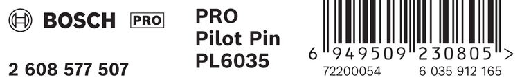 บรรจุภัณฑ์ Bosch PRO Pilot Pin PL6035.