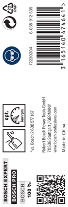 PRO Metal HSS-G บรรจุภัณฑ์ดอกสว่านเจาะเกลียว Bosch PRO Metal HSS-G 27/64″