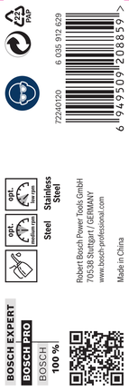 เกลียวดอกสว่าน PRO Stainless Steel HSS-Co 8.8 x 81 x 125 มม. 5 ชิ้น เกลียวดอกสว่าน PRO Stainless Steel HSS-Co 8.8 x 81 x 125 มม. 5 ชิ้น
