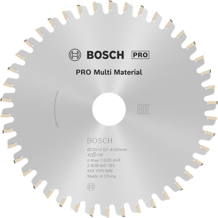 ใบเลื่อยวงเดือน Bosch PRO Multi Material 130 มม. 42 ฟัน.