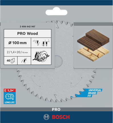 ใบเลื่อยวงเดือน PRO Wood, 100 x 2 x 20 มม. ใบเลื่อยวงเดือน PRO Wood, 100 x 2 x 20 มม.