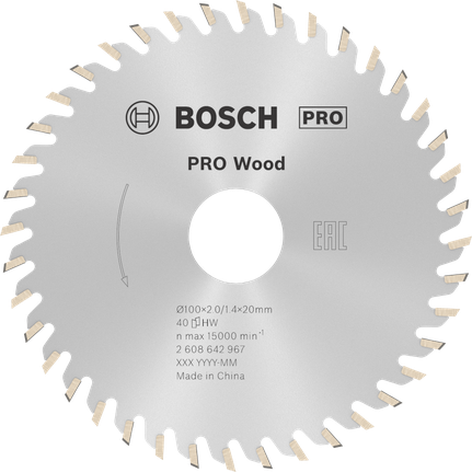 ใบเลื่อยวงเดือน PRO Wood, 100 x 2 x 20 มม. ใบเลื่อยวงเดือน PRO Wood, 100 x 2 x 20 มม.