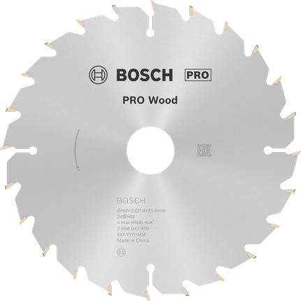 ใบเลื่อยวงเดือน PRO Wood, 160 x 2 x 25 มม. ใบเลื่อยวงเดือน PRO Wood, 160 x 2 x 25 มม.