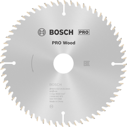 ใบเลื่อยวงเดือน PRO Wood, 160 x 2 x 25 มม. ใบเลื่อยวงเดือน PRO Wood, 160 x 2 x 25 มม.