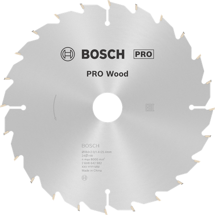 ใบเลื่อยวงเดือน PRO Wood, 184 x 2 x 25 มม. ใบเลื่อยวงเดือน PRO Wood, 184 x 2 x 25 มม.