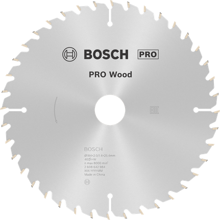 ใบเลื่อยวงเดือน PRO Wood, 184 x 2 x 25 มม. ใบเลื่อยวงเดือน PRO Wood, 184 x 2 x 25 มม.