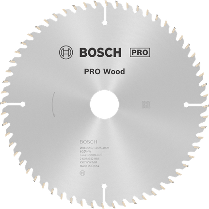 ใบเลื่อยวงเดือน PRO Wood, 184 x 2 x 25 มม. ใบเลื่อยวงเดือน PRO Wood, 184 x 2 x 25 มม.