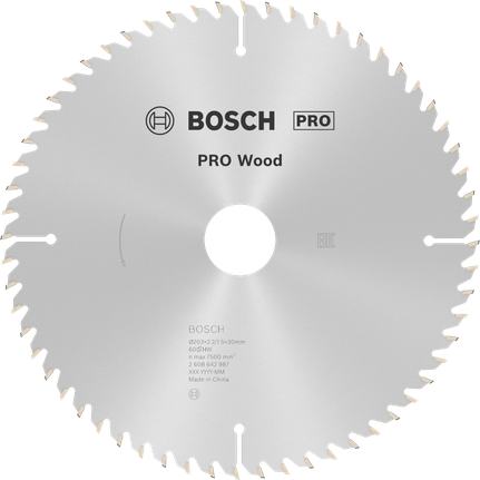ใบเลื่อยวงเดือน PRO Wood, 203 x 2.2 x 30 มม. ใบเลื่อยวงเดือน PRO Wood, 203 x 2.2 x 30 มม.