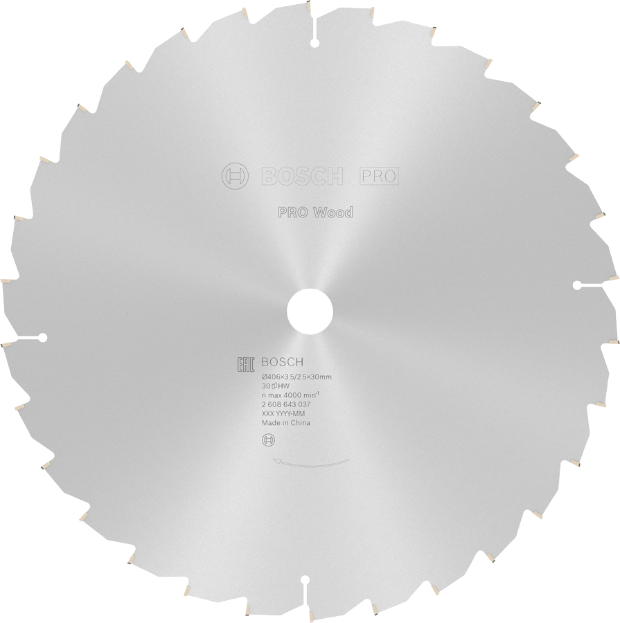 ใบเลื่อยวงเดือน Bosch PRO Wood 406 มม. สำหรับการตัดไม้.