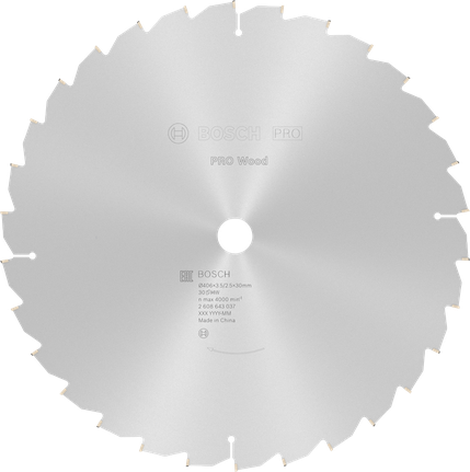 ใบเลื่อยวงเดือน Bosch PRO Wood 406 มม. สำหรับการตัดไม้.