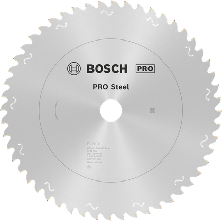 ใบเลื่อยวงเดือนเหล็ก Bosch PRO 254มม. T52 สำหรับโลหะ.
