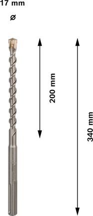 ดอกสว่านโรตารี่ Bosch PRO SDS max-7 17x200x340 มม.