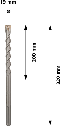 ดอกสว่านโรตารี่ Bosch PRO SDS max-7 19มม. 200x320มม.