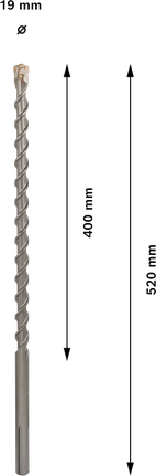 ดอกสว่านโรตารี่ Bosch PRO SDS max-7 เส้นผ่านศูนย์กลาง 19 มม.